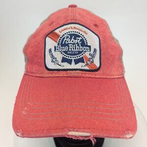 Pabst Blue Ribbon Retro Brands Distressed Mesh Trucker Hat Beer Cap
